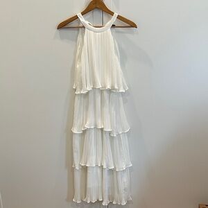 Elegant White Tiered Dress